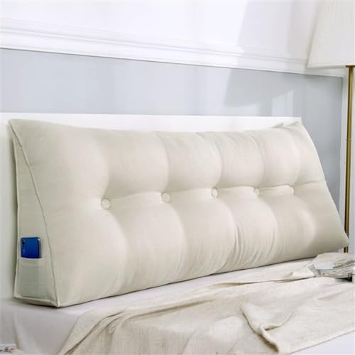 Large Triangular Wedge Pillow for Bed Reading and Back Support