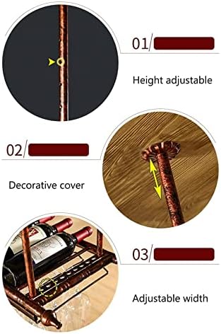 ALDEPO Adjustable Wine Rack Ceiling Holder 120x35CM