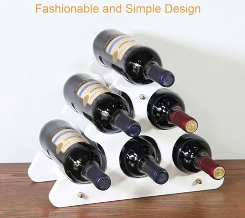 NumRise 6 Bottle Countertop Wine Rack White