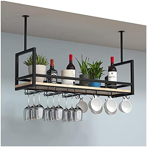 ALDEPO Wall-Mounted Wine Rack with Guardrail Industrial Design for Restaurant Kitchen