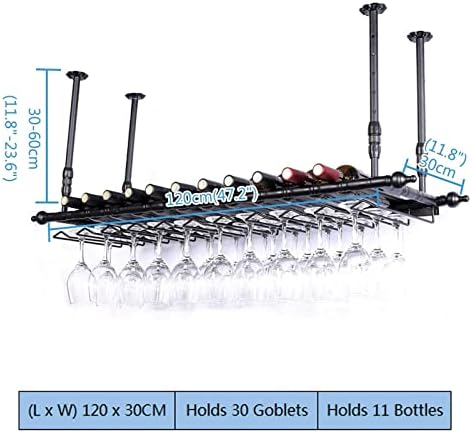 ALDEPO Adjustable Wine Rack Ceiling Holder 120x35CM