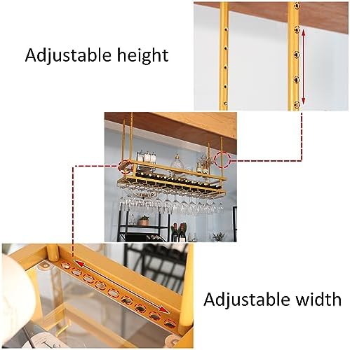 LIGUOYI Adjustable Ceiling Wine Glass Rack