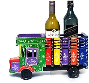 EURASIA Hand Painted Wooden Wine Bottle Stand