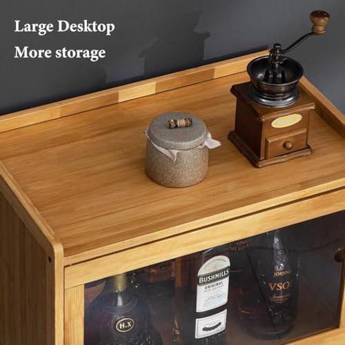 GIZNXBA 28-Bottle Wooden Wine Rack Freestanding Floor Storage