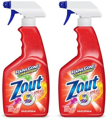 Zout Stain Remover Spray 2-Pack Triple Enzyme Made in USA