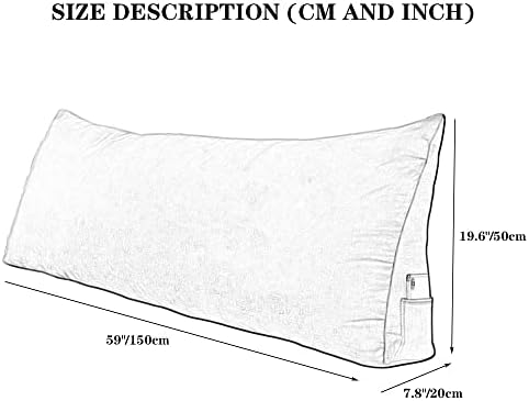 ZZYK Large Triangular Reading Pillow Blue 59150cm