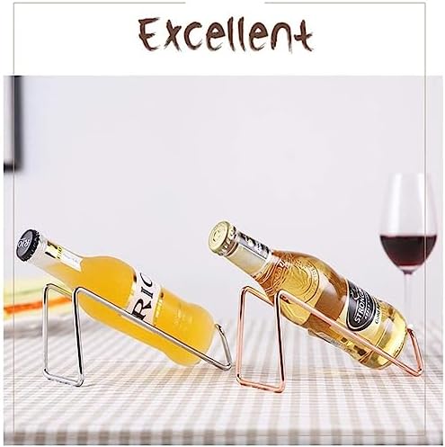 OWKAY Simple Z Shaped Wine Rack Rose Gold