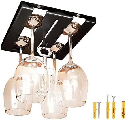 Stainless Steel Wine Glass Rack Holder 2 Slots Black Durable Adjustable