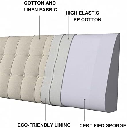 ZZYK Headboard Reading Pillow with Plaid Cover