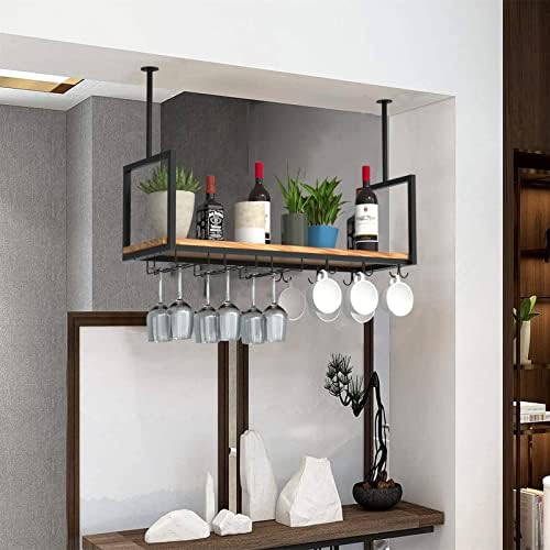 Suuim Ceiling Wine Glass Rack - Heavy Duty Metal Display Stand