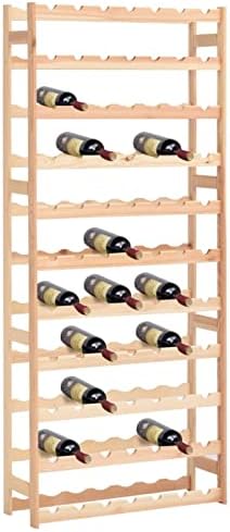 77-Bottle Freestanding Wine Rack in Beige