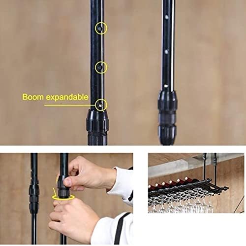 ULAINE Rustic Metal Wine Rack with Adjustable Height