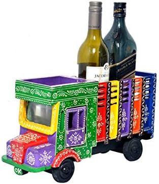 EURASIA Hand Painted Wooden Wine Bottle Stand