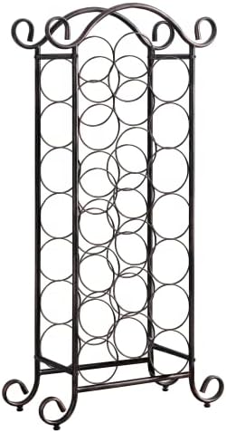 KB Designs Floor Wine Rack Organizer in Brushed Copper