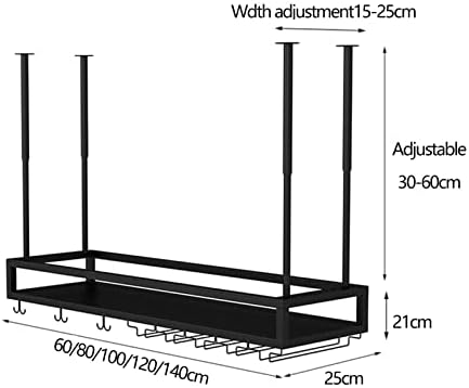 Suuim Metal Wine Glass Rack for Ceiling and Cabinet