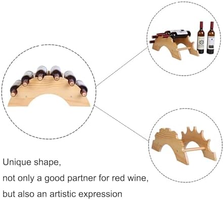 Comepa Solid Wood Arch Bridge Wine Rack - 4 Bottle Storage