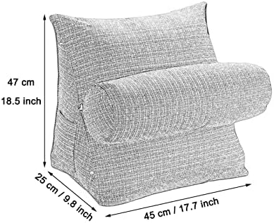 Karnado Wedge Pillow for Bed Reading with Adjustable Neck Support