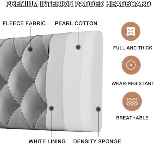ZZYK Pink Fleece Headboard Cushion with Straps 47