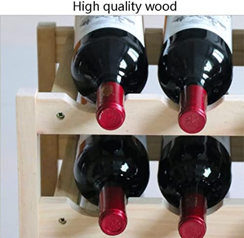 Three-Layer Premium Pine Wine Rack with Screw Reinforcement 12 Bottles