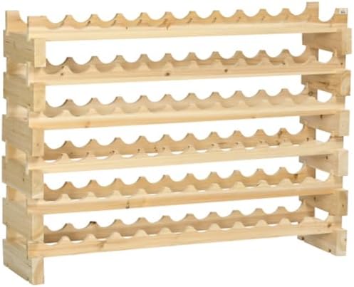 Stackable Wine Rack with 72-Bottle Capacity