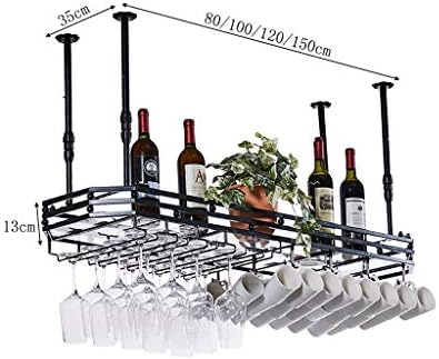 Metal Wine Rack with Glass Holder - Adjustable Upside Down Storage