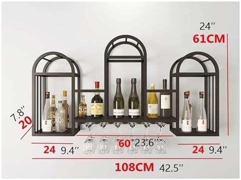OXOAMP Wall-Mounted Wine Rack with Glasses Holder 1