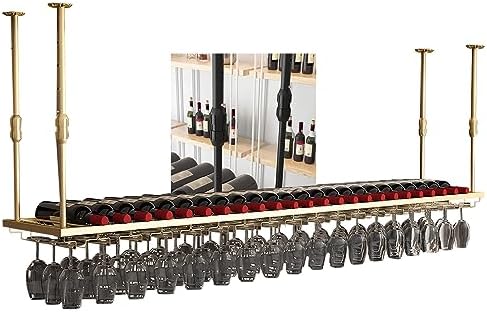 LIGUOYI Adjustable Ceiling Wine Rack Holder