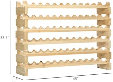 Stackable Wine Rack with 72-Bottle Capacity