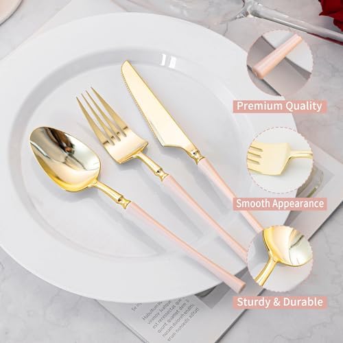 Lullaby 90pcs Gold Plastic Cutlery Set
