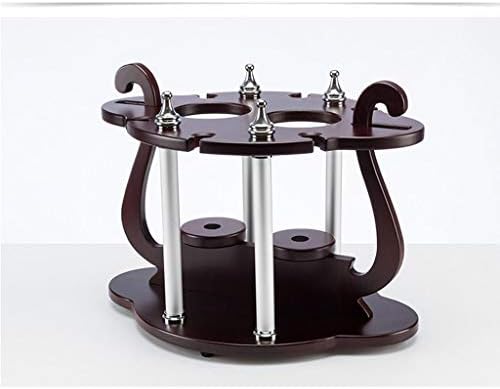 Wood Wine Holder for 2 Bottles and 6 Glasses 1