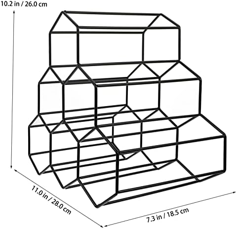 LIFKOME Honeycomb Wine Holder Geometric Stand