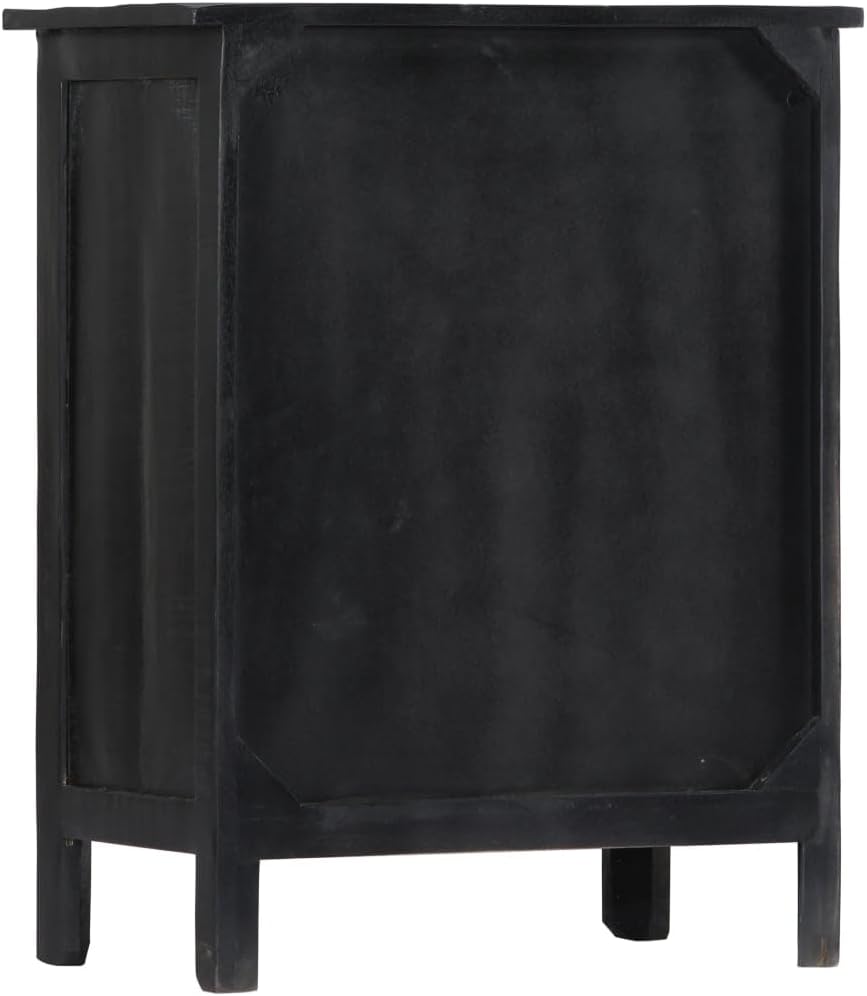 YAFF Black Wine Rack 22x138x295 Solid Mango Wood