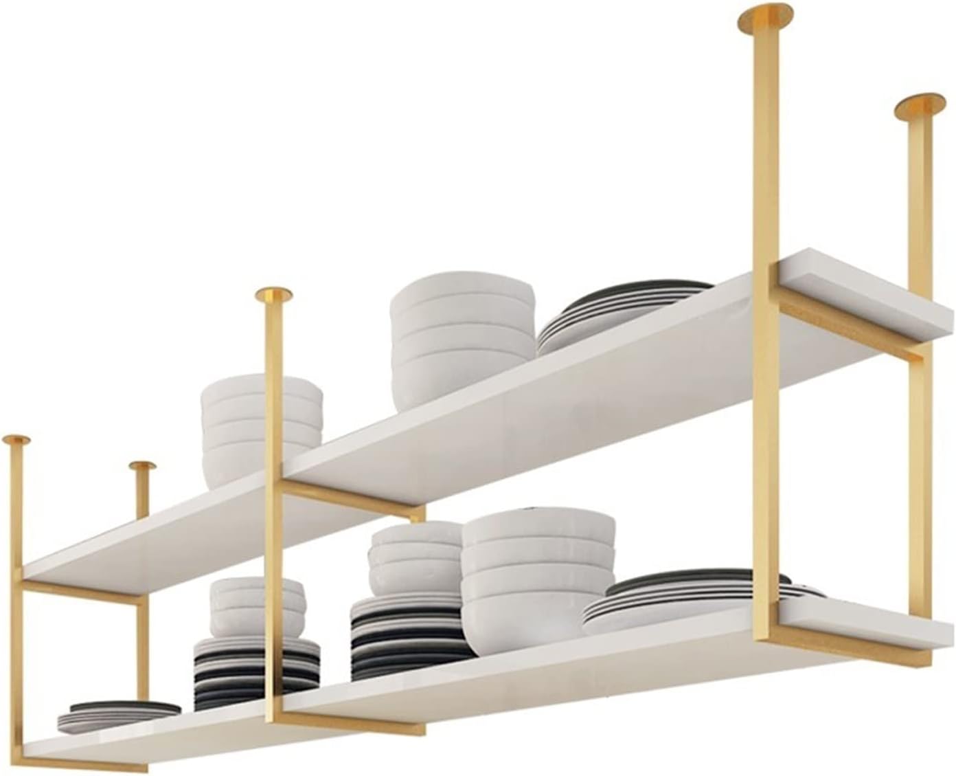 Hanging Wine Glass Rack - 2-In-1 Design Wall-Mounted Storage