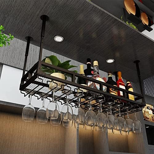 IOCCIOBB Wall Hanging Wine Glass Holder with Cup Storage