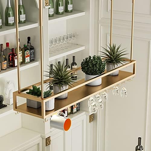 Ceiling Hanging Wine Rack with Adjustable Holder