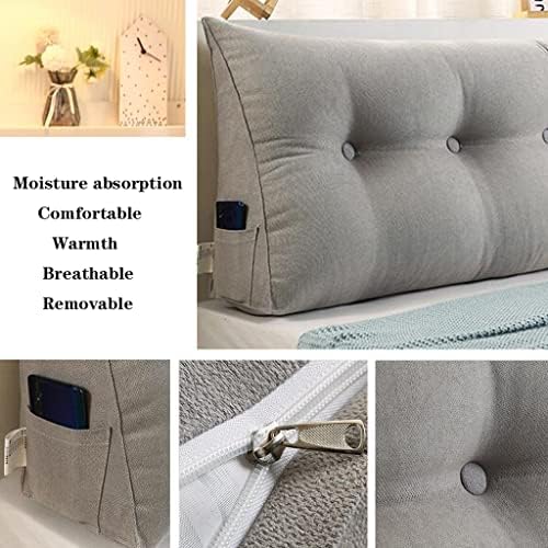 ZZYK 47inch Triangular Headboard Pillow Grey