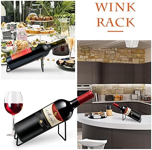 Akamino 6PCS Modern Black Wine Rack