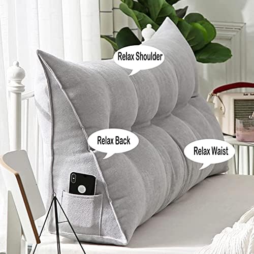 HOFFTI Backrest Cushion Triangular Pillow 150cm Fuchsia Headboard Pillow for Daybed Bed