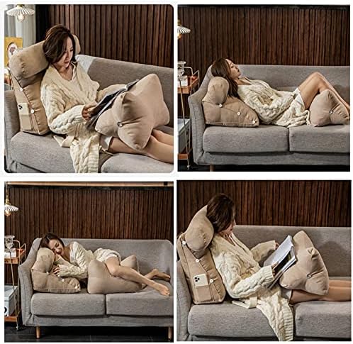 Reading Pillow Back Support Bolster for Bed Sofa Office Chair