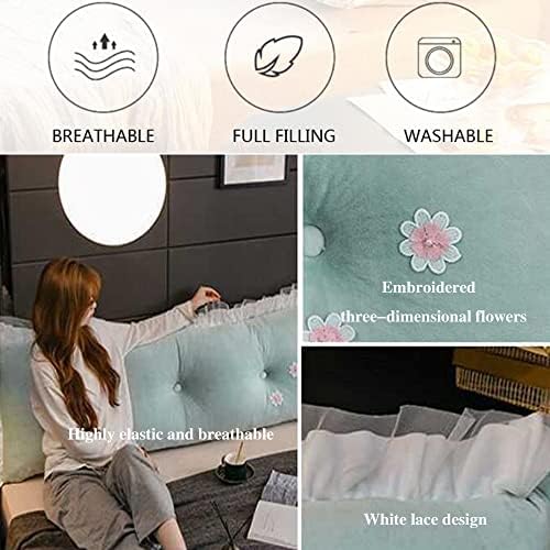 ZZYK Large Reading Pillow with Pearl Cotton Filling Green 59 Inch