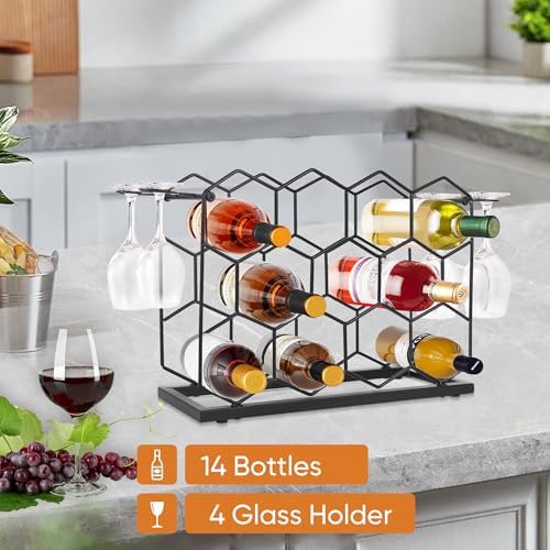 Vatakein 14 Bottle Tabletop Wine Rack