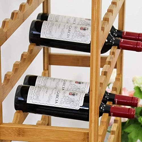 Kinlife Bamboo 6-Tier Wine Rack with Drawer