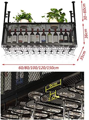 LUNEZY Adjustable Height Wine Racks - Black 6080100120150cm