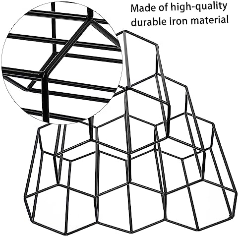 LIFKOME Honeycomb Wine Holder Geometric Stand