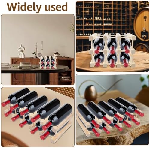 10 Bottle Freestanding Wood Wine Rack