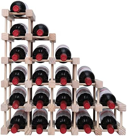 FDHUIJIA 20 Bottle Freestanding Wooden Wine Rack