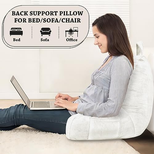 LOVTEX Reading Pillow with Removable Cover 20 x 15 Inches White