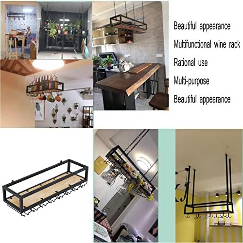 WORDFUN Industrial Style Wall-Mounted Wine Rack