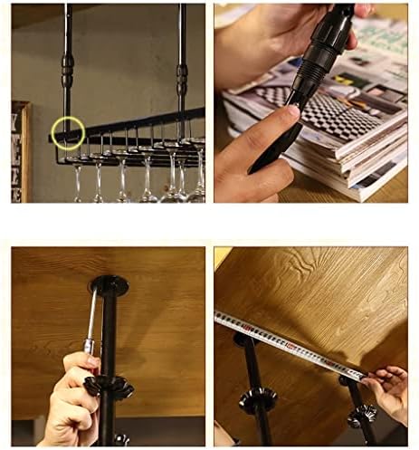 Adjustable Hanging Wine Glass Rack for Bars and Kitchens