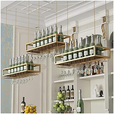 ALDEPO Gold Wine Glass Hanging Rack 100cm 1